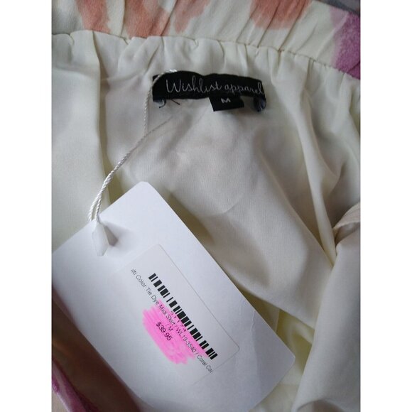 WISHLIST APPAREL Woman's Size M Multicolor Tie Dye Midi Skirt Lined Side Zip NEW - Picture 5 of 7